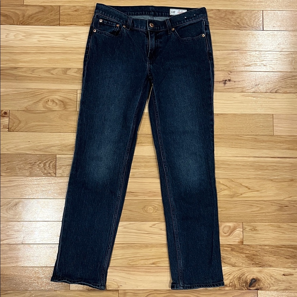 GAP Women's 90’s Straight Low Rise Dark Blue Jeans